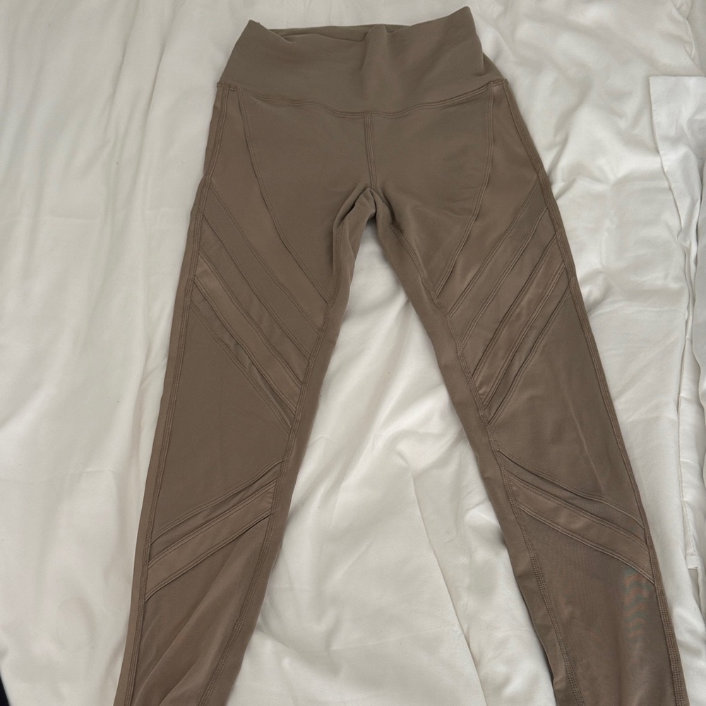 Alo yoga Brown High-Waisted mesh Leggings